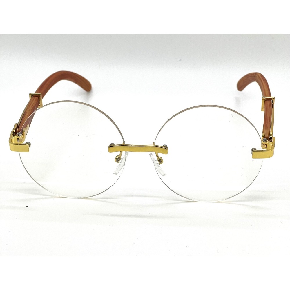 Eye Glasses Clear Lens UV400 Protection Hip Hop Music Party Festival Gold Frame - Picture 4 of 8